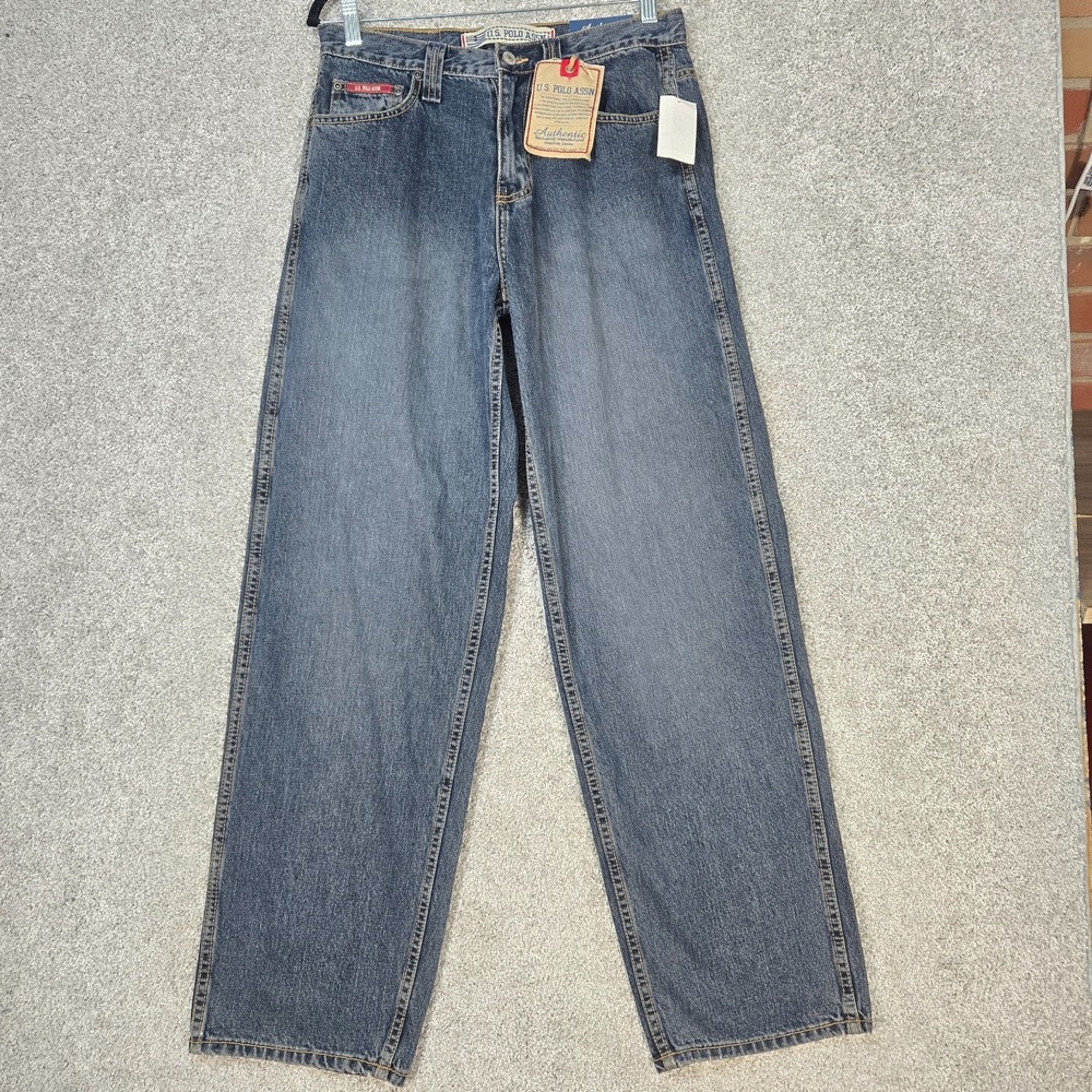 U.S Polo Assn Mens Utility Jeans men 30x32 Denim Utility Pants NEW DEADSTOCK Y2K
